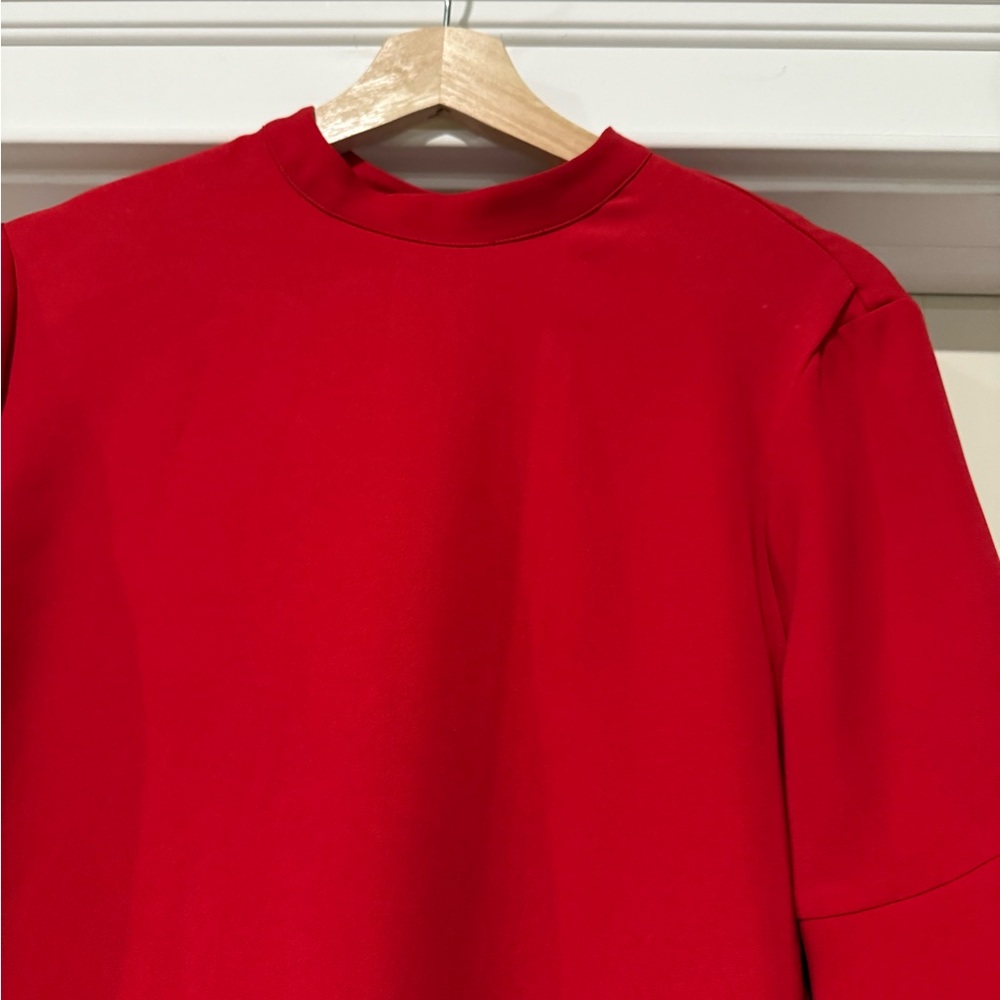 Chelsea Red Ruffle Sleeve Dress - Picture 7 of 13